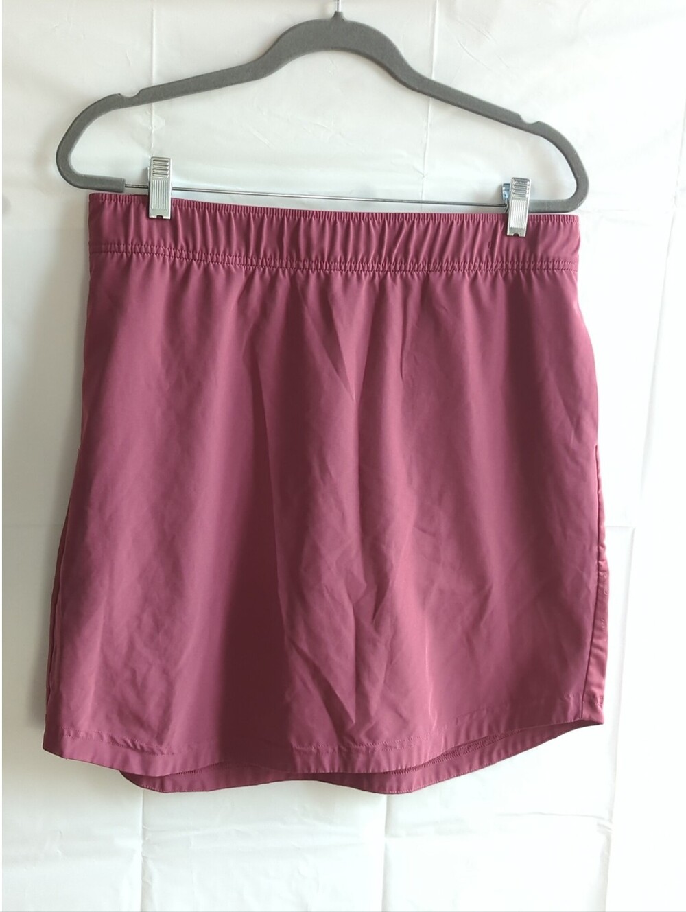 Eddie Bauer Dark Pink Elastic Waist Athletic Skort With Pockets Size XL